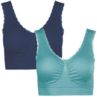 Seamless-BH, mit Spitze, 2er-Pack