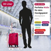 NOWI Sevilla Trolley M 55x40x20 – Leichter Koffer 30L 4 Rollen & Zahlenschloss BLAU