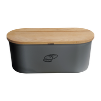 Brotbox - grau, Buche, FSC