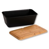 Brotbox, Kunststoff (PP), schwarz, FSC