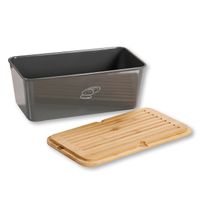 Brotbox, aus Melamin, grau, FSC