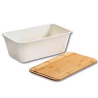 Brotbox, Kunststoff (PP), weiß, FSC