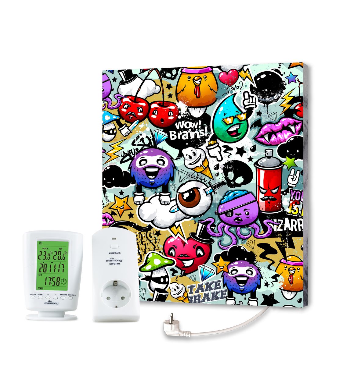 Infrarotheizung Motiv mit Thermostat MTC-40 500W