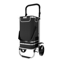 Einkaufstrolley mit Aluminiumgestell, 55 L Volumen, Kühltasche, 30 kg Tragkraft, klappbar