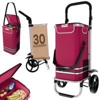 Einkaufstrolley Aluminiumgestell 55 L Volumen, 7 L Kühltasche, 30 kg Tragkraft, klappbar