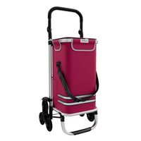 Einkaufstrolley klappbar mit Aluminiumgestell, 55 L Volumen, 7 L Kühltasche, 30 kg Tragkraft