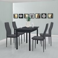 Essgruppe Jørpeland (Set, 5-tlg) 120x60 cm Dunkelgrau