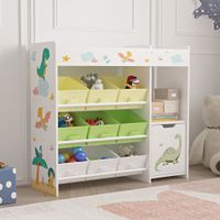 Kinderregal Søndreland 80x90x30 cm mit Dinosaurier Motiv
