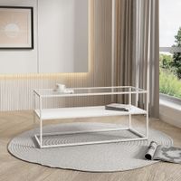 Couchtisch Solund 102x43x46 cm Weiß, matt
