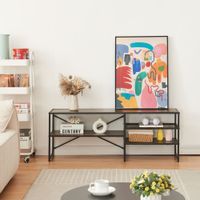 Fernsehtisch Västiarharg 120x30x46 cm Schwarz/Walnussoptik