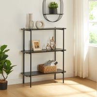 Standregal Samnanger 100x80x34 cm Schwarz
