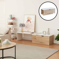 Beistelltisch Österåker 100x47,5x40 cm Holzoptik/Weiß