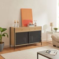 Fernsehschrank Tysnes 120x40x75 cm Eiche/Schwarz