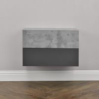 Wandregal Oslo 2er Set 46x30x15cm Beton-Optik/Dunkelgrau