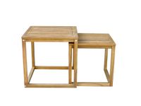  2er Beistelltische für Sofa aus Akazienholz – Braun