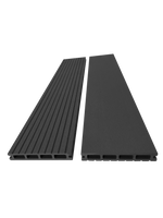 WPC Terrassendielen grob geriffelt, ca. 10m² (2,20 m) - Anthrazit