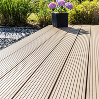 WPC Terrassendielen grob geriffelt, ca. 8m² (2,20 m) - Beige