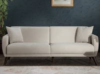 Flexy Schlafsofa 3-Sitzer mit Schlaffunktion, Bettkasten & wasserabweisendem Stoff - Cream