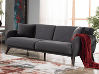 Flexy Schlafsofa 3-Sitzer mit Schlaffunktion, Bettkasten & wasserabweisendem Stoff - Anthrazit
