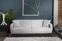 Flexy Schlafsofa 3-Sitzer mit Schlaffunktion, Bettkasten & wasserabweisendem Stoff - Hellgrau