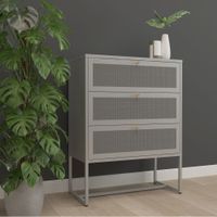 Büroschrank Sund mit 3 Schubladen 105x80x40 cm Grau