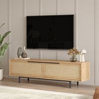 TV Schrank Kvænangen Eichen- und Rattanoptik