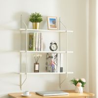 Wandregal Østfold 100x80x21 cm Weiß