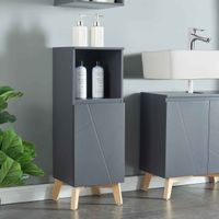 Badezimmerschrank Overath 86x30x30cm Grau