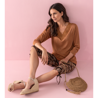 Longtop mit Capri-Leggings für Damen