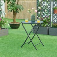 Klapptisch Sande Stahl 71xØ62 cm Schwarz