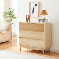 Kommode Landskrona 80x80x40 cm mit 3 Schubladen Eicheoptik