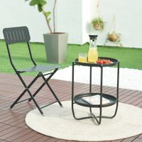 Tabletttisch Sandefjord Stahl 57,5x40 cm Schwarz