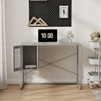 Schreibtisch Sund Stahl 75x100x50 cm Grau