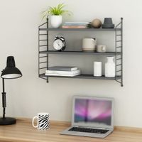 Modulares Wandregal Strängnäs 2er Set Dunkelgrau