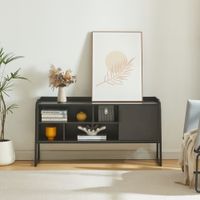 Fernsehschrank Storfjord 120x34x63 cm Schwarz