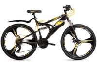 WYLD Mountainbike Fully 26'' Bliss schwarz-gelb 21 Gänge RH 47 cm Magnesium-Laufräder