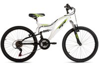 WYLD Kinder-Mountainbike Fully 24'' Zodiac weiß 18 Gänge RH 38 cm