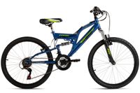 WYLD Kinder-Mountainbike Fully 24'' Zodiac blau 18 Gänge RH 38 cm