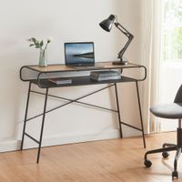 Schreibtisch Krødsherad 76x106x46cm Schwarz/Eiche