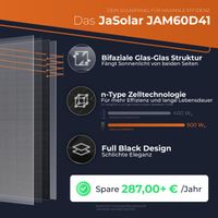 SOLARWAY Balkonkraftwerk 1000 Watt | Envertech 800 Watt | Bifazial inkl. App & WiFi | Komplett