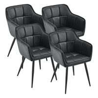 Esszimmerstuhl 4er Set Birmingham Schwarz