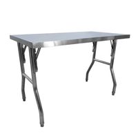 Mobiler Klapptisch aus Edelstahl, ca. 120 x 60 x 80 cm