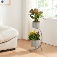 Blumenständer Almelo 63x29x21cm Metall Grau