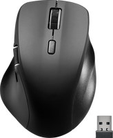 LIBERA Rechargeable Mouse - Wireless, Bluetooth, Silent, rubber-black