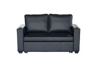 Schlafsofa, ca. 152 x 95 x 92 cm - Schwarz 