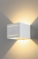 LED Akku Wandleuchte in Weiß - ca. 10 x 10 x 8 cm