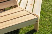 Baumbank 4-Eckig & 180°, ca. 74 x 167 x 75 cm aus Tannenholz