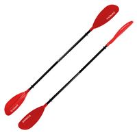 Kajak Doppelpaddel 220 cm, Aluminium, Nylon-Kunststoff-Blätter, 2-teilig, rot