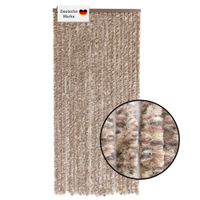 Flauschvorhang 90x200cm braun meliert, Fliegenschutz, Türvorhang Wohnwagen