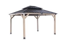 Hardtop-Pavillon aus Zedernholz, ca. 310 x 364 x 290 cm